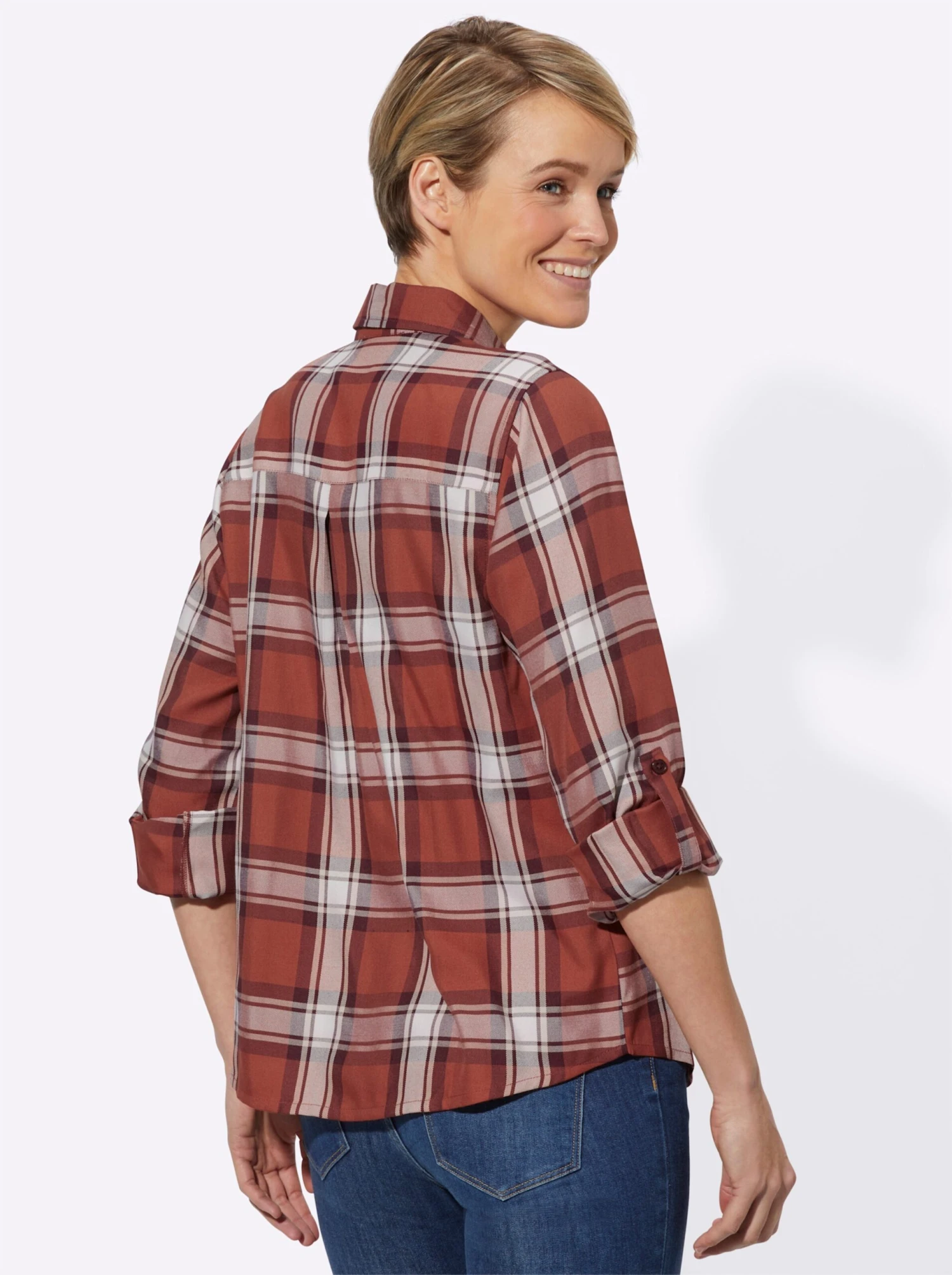Hemdbluse - Zimt-kariert – Bild 3