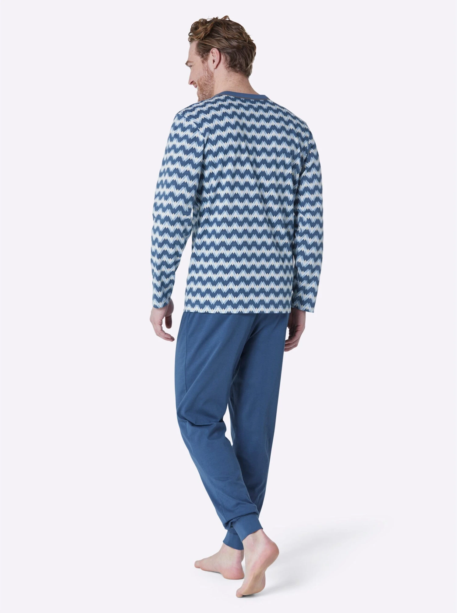 Schlafanzüge - Dunkeltaupe-bedruckt + Jeansblau-bedruckt – Bild 5