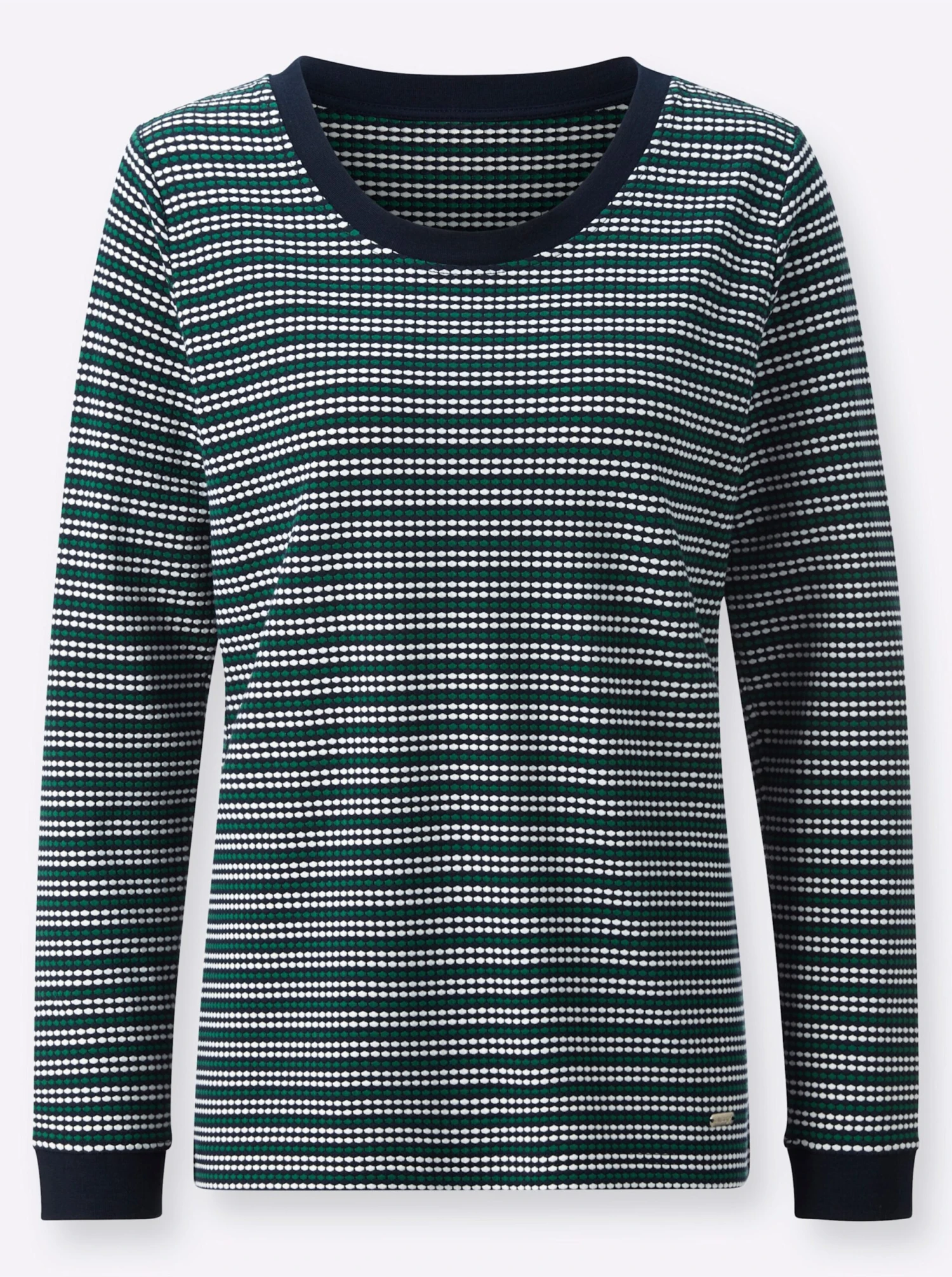 Shirt - Grün-marine-geringelt – Bild 4