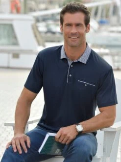 Kurzarm-Shirt - Marine