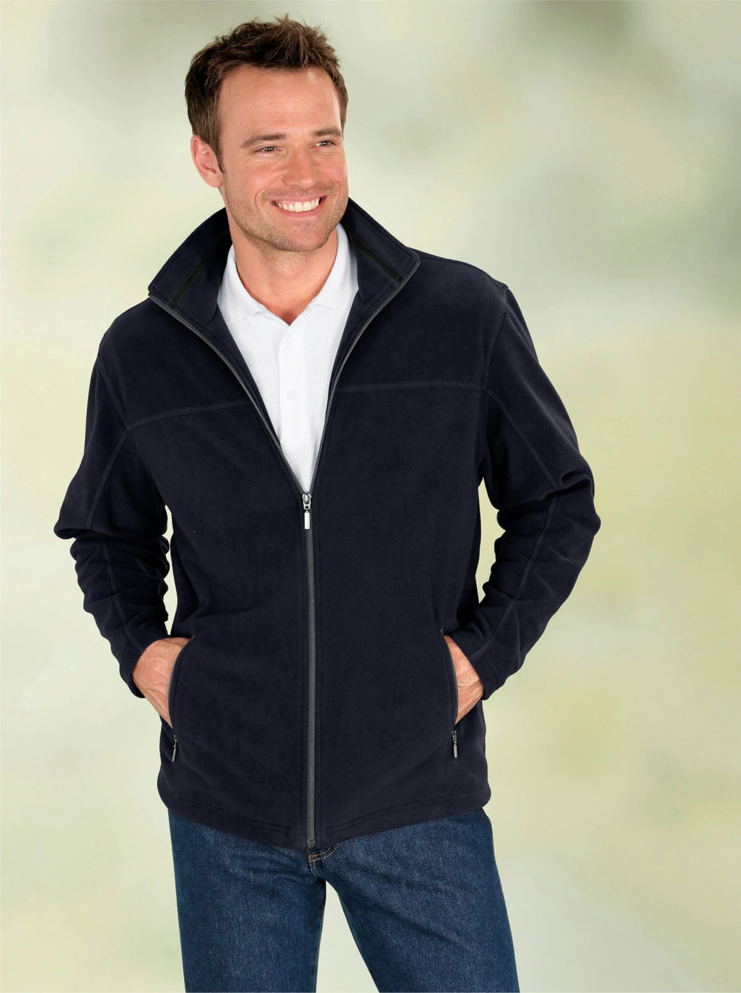 Fleece-Jacke - Marine