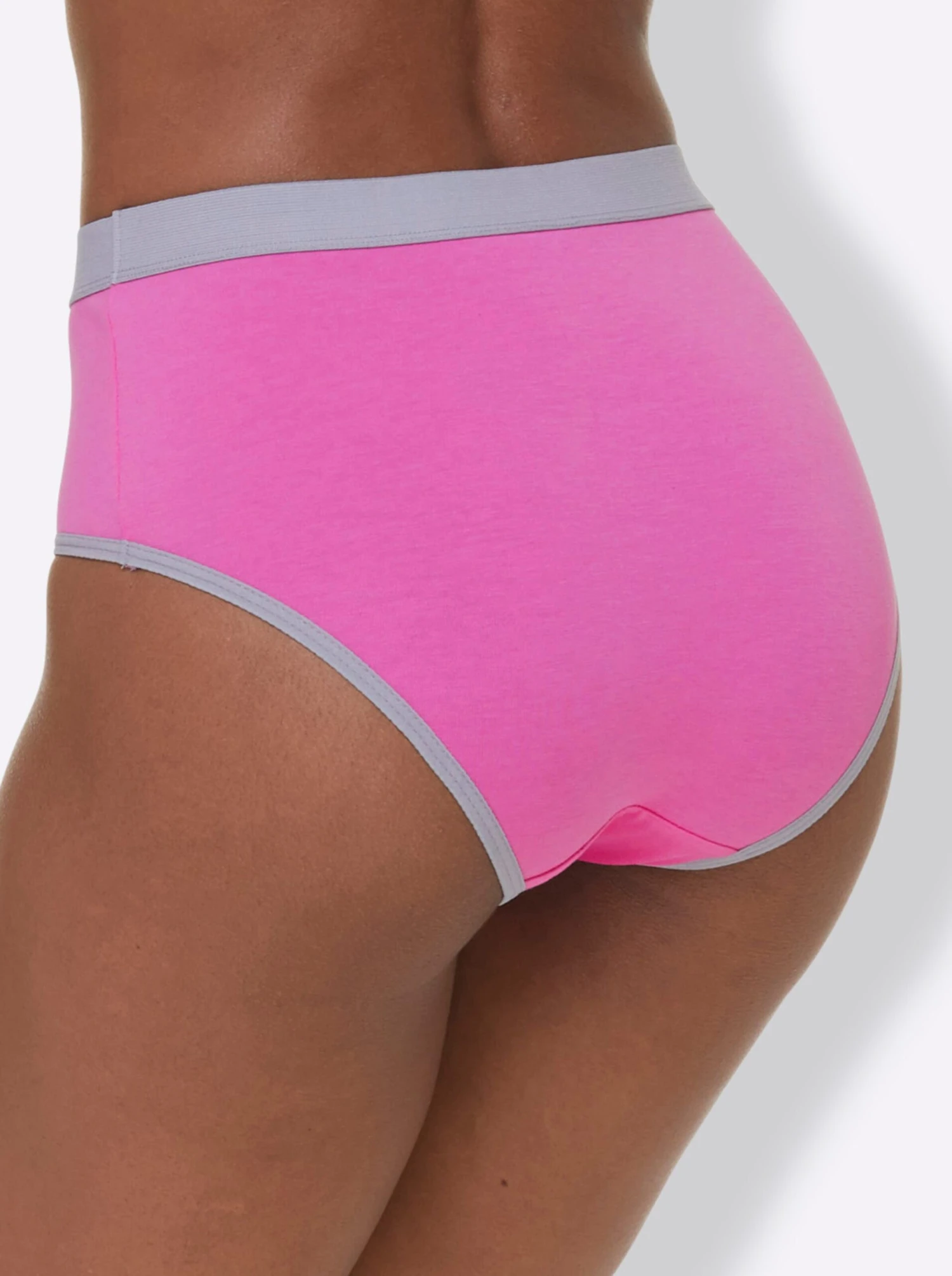 Hüftslip - 2x Uni + 2x Geringelt – Bild 6