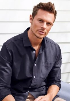 H.I.S Langarmhemd - Navy