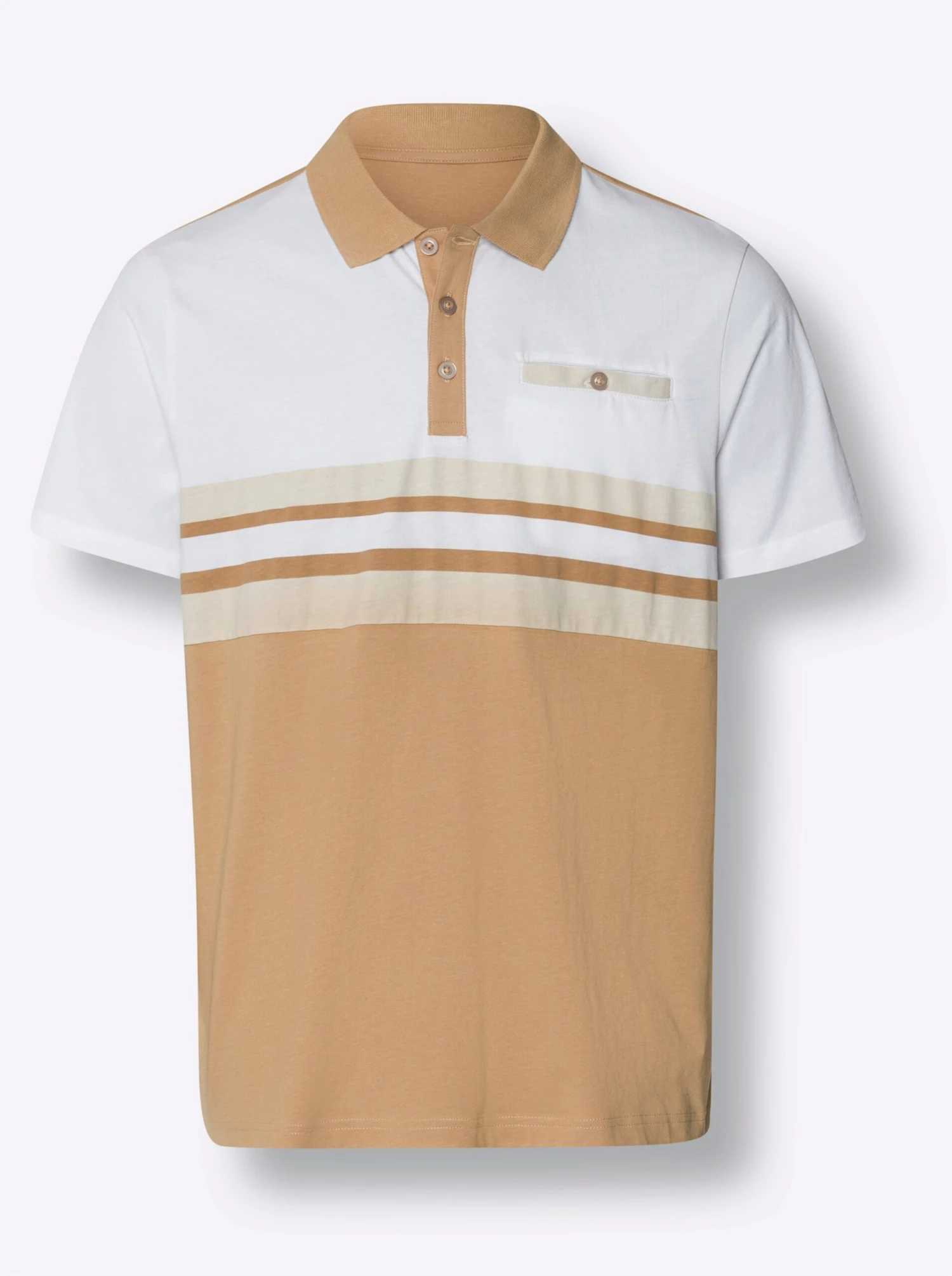 Poloshirt - Weiß-camel – Bild 4