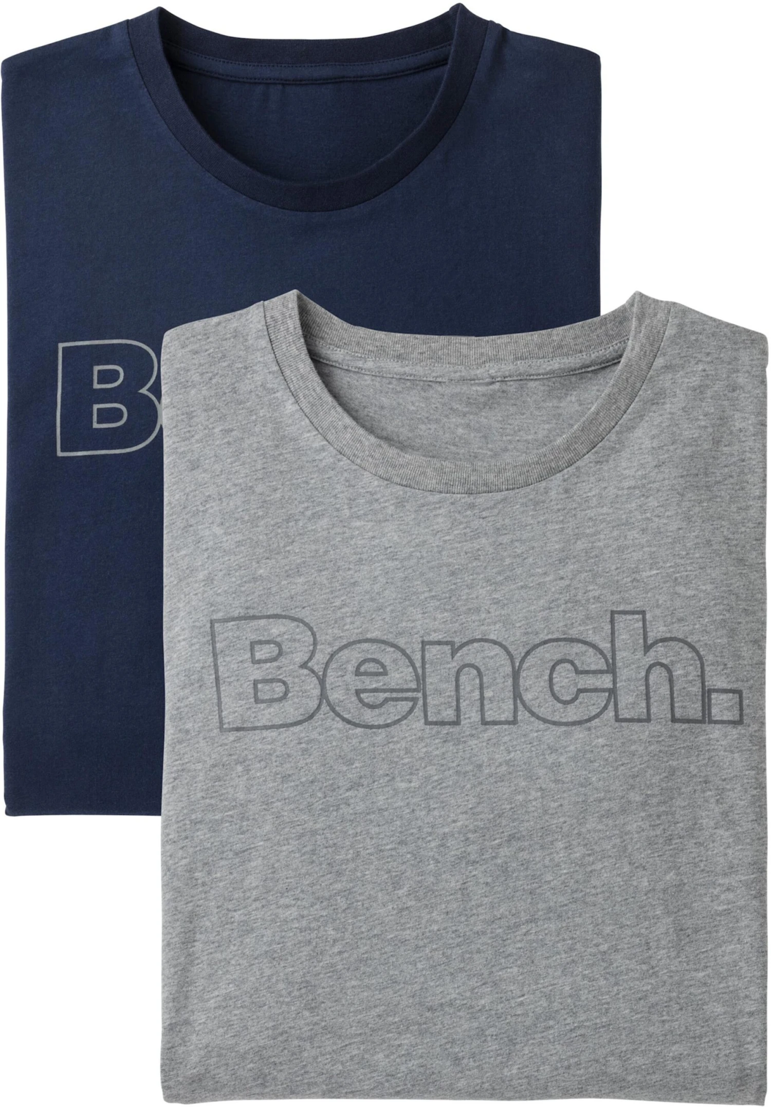 T-Shirt - Grau-meliert, Navy – Bild 6