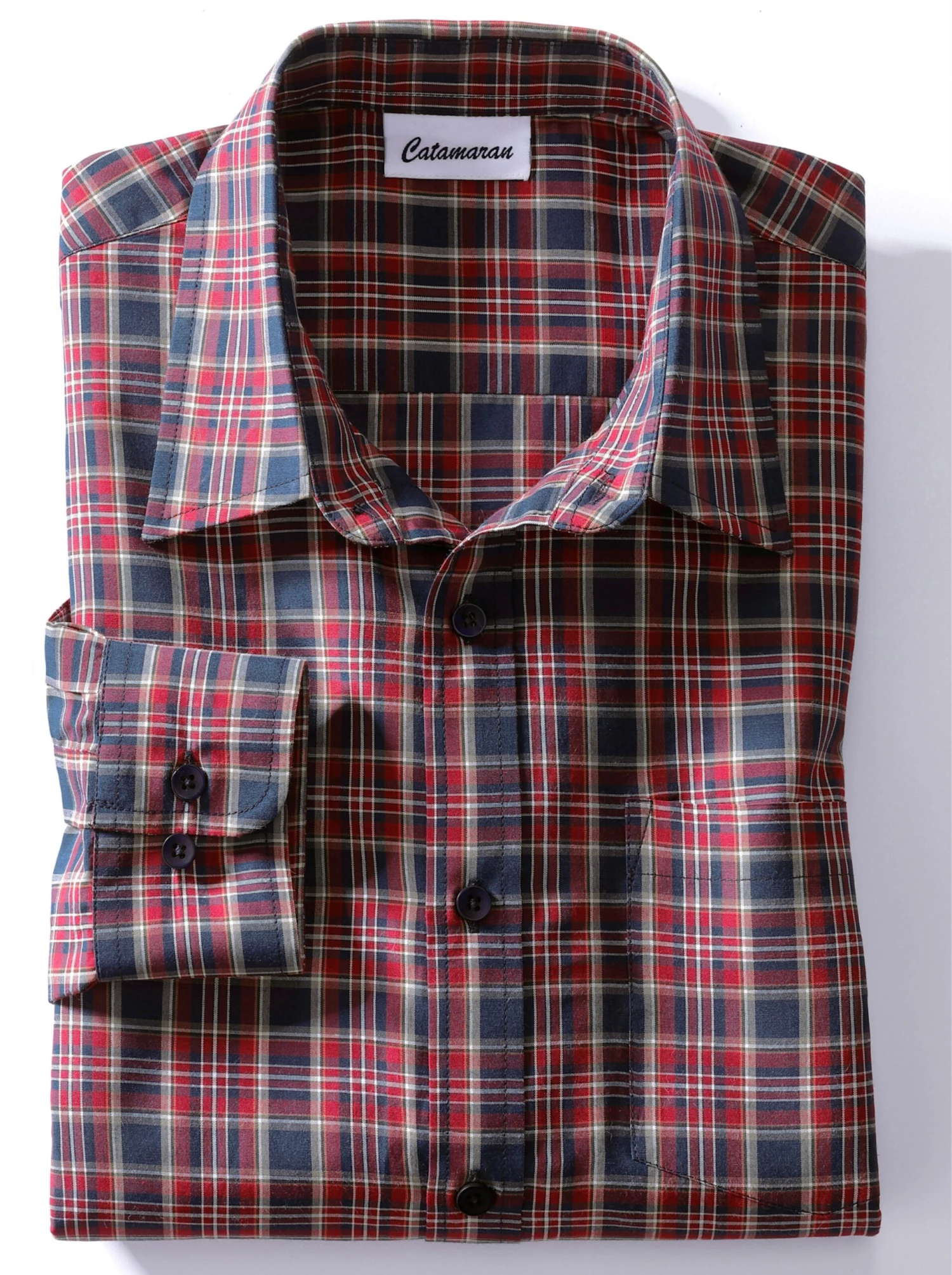 Langarm-Hemd - Marine-kirsche – Bild 4