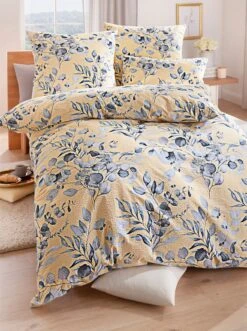 Bettwäsche - Gelb-gemustert