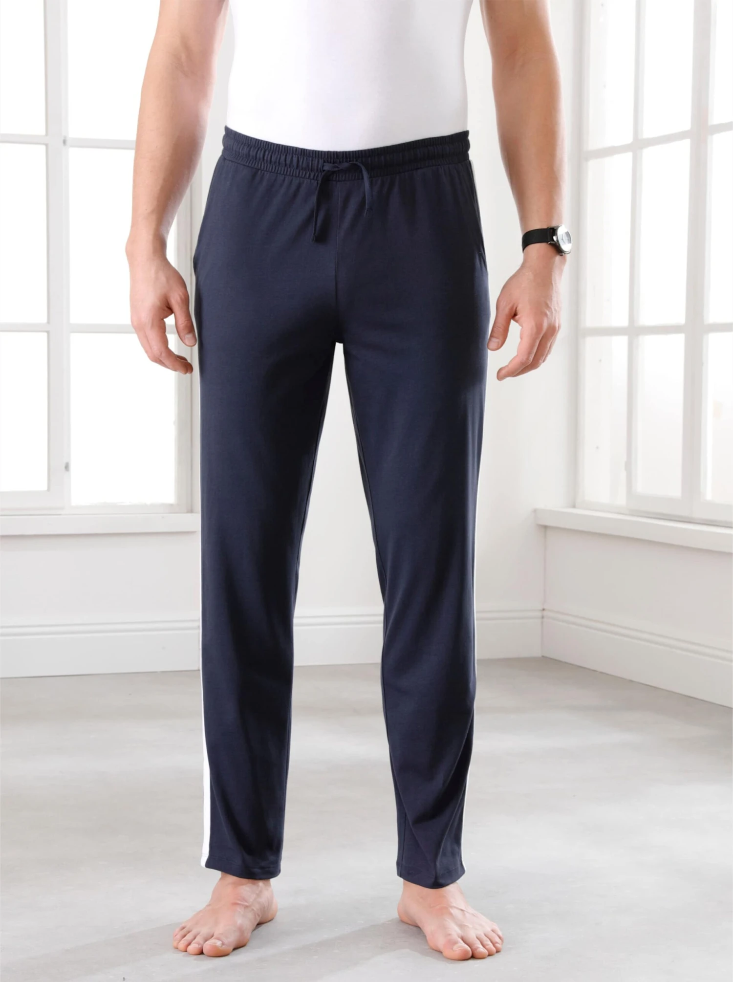 Freizeithose - Marine + Anthrazit-meliert – Bild 2